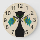 Recherche de chat moderne horloges Noir