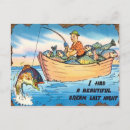 Zoek naar cartoon van de boot briefkaarten Vissen