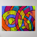 Recherche de cercles concentriques posters Moderne