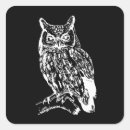Recherche de hibou noir autocollants Dessin