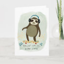 Recherche de paresse de bébé vœux cartes Animal