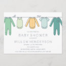 Zoek naar clothesline baby uitnodigingen Jongen of meisje