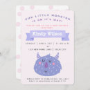 Recherche de monstre baby shower invitations Rose