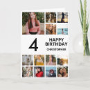 Recherche de 4ème anniversaire cartes 4 ans