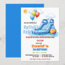 Recherche de partie de parc aquatique invitations Fête d'anniversaire du pool