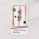 Recherche de forme vintage de robe cartes visite Boutique