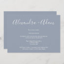 Recherche de modern calligraphy répétition dîner invitations Bleu poussiéreux
