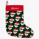Recherche de visage heureux chaussette de noël Santa claus