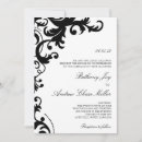 Recherche de damassé noir mariage invitations Damer