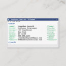 Zoek naar programmering visitekaartjes Software engineer