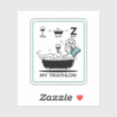 Zoek naar triathlon stickers Grappig