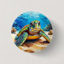 Zoek naar zeeschildpad buttons Oceaan