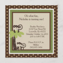 Recherche de singe de mod invitations Vert