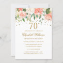 Recherche de peach floral invitations Élégant