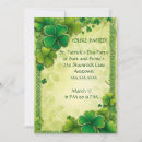 Recherche de shamrocks irlandais invitations Vert