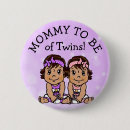 Recherche de baby shower jumeau badges Rose