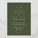 Recherche de vert olive or invitations Chic