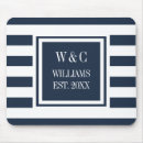 Recherche de bleu marine blanc tapis souris Monogrammé