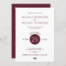 Recherche de blanc rouge mariage invitations Minimaliste