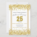 Recherche de de 25 ans invitations Parties scintillant d'or