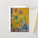 Recherche de chat jaune cartes postales Fleurs