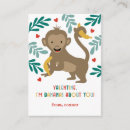 Recherche de singe banane vœux cartes Vert