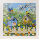 Zoek naar vogelhuis puzzels Kleurrijk