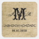 Recherche de burlap autocollants Monogramme
