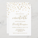 Recherche de gold confetti anniversaire invitations Élégant