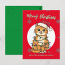 Recherche de chat de noël cartes postales Vert