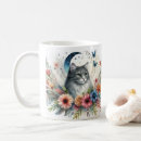 Zoek naar grijze kat mokken Bloemen