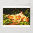 Recherche de chaton vintage cartes postales Victorien