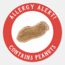 Zoek naar pinda allergie stickers Waarschuwing