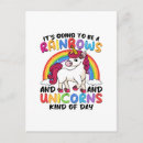 Recherche de licorne drôle cartes postales Arc en ciel