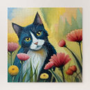 Recherche de chaton noir puzzles Coloré