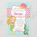 Recherche de sirène rose invitations Enfants