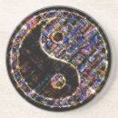 Recherche de symbole yin yang dessous de verres Paix