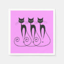 Zoek naar zwarte katten servetten Grappig