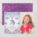 Recherche de unicorn photo anniversaire invitations Mignon