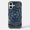Recherche de mandalas iphone coques Bleu
