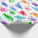 Recherche de dino papier cadeau Aquarelle