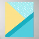 Recherche de bleu turquoise abstraite moderne posters Aqua