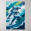 Recherche de dauphin sautant posters Vagues de l'océan