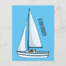 Zoek naar cartoon van de boot briefkaarten Zeilen