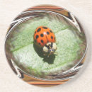 Recherche de coccinelle dessous de verres Rouge