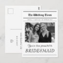 Recherche de honneur cartes postales Bridesmaid