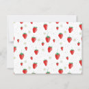 Recherche de fraises cartes postales Aquarelle