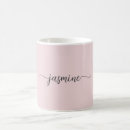 Recherche de rose pâle tasses Monogramme