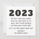 Recherche de nouvelle année drôle vœux cartes Typographie