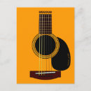 Recherche de guitare acoustique cartes postales Illustration